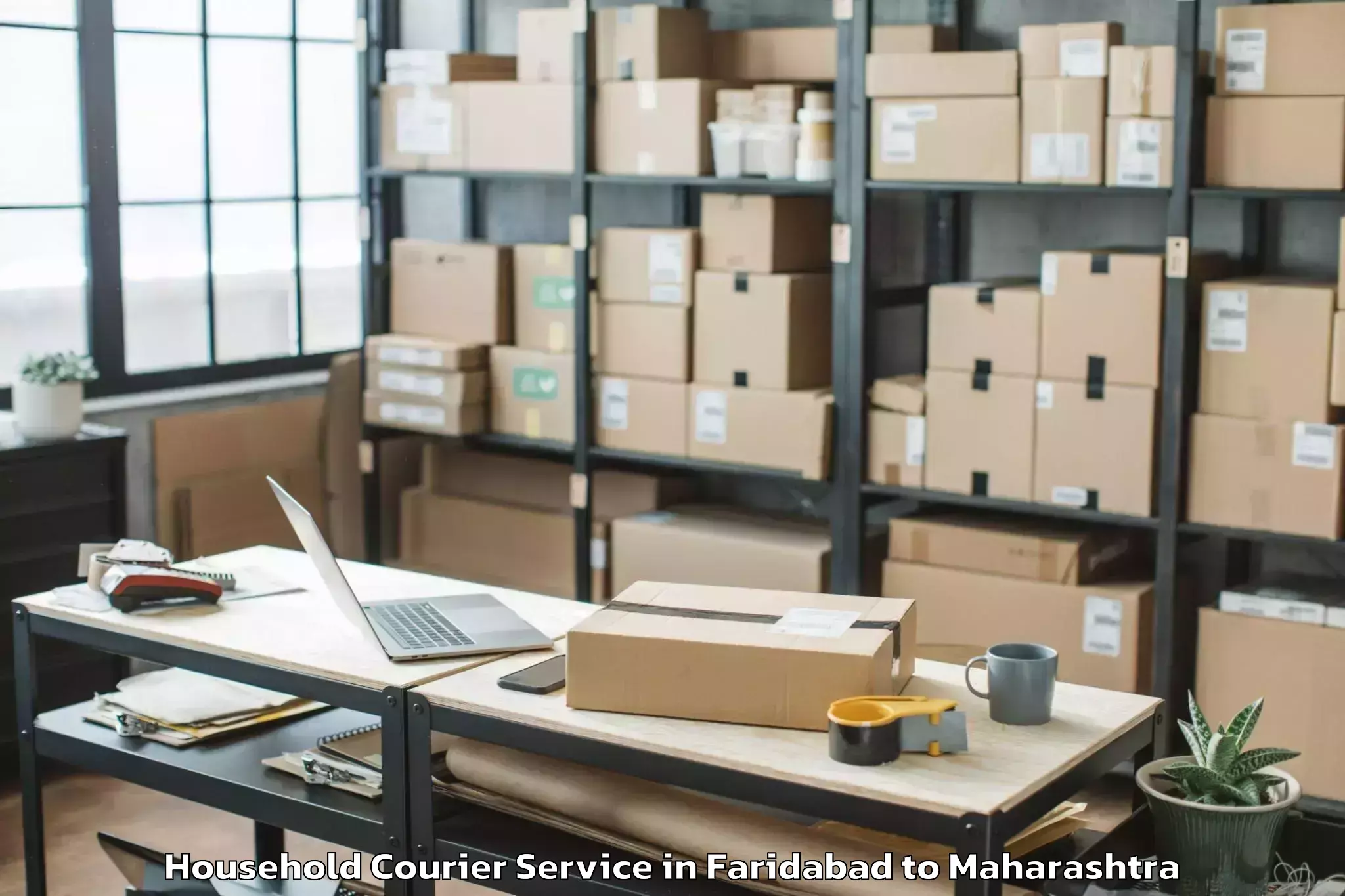 Book Faridabad to Korpana Household Courier Online